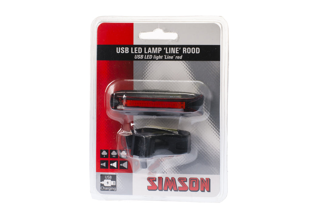 RD0604ASimson USB LED lamp ''Line'' rood