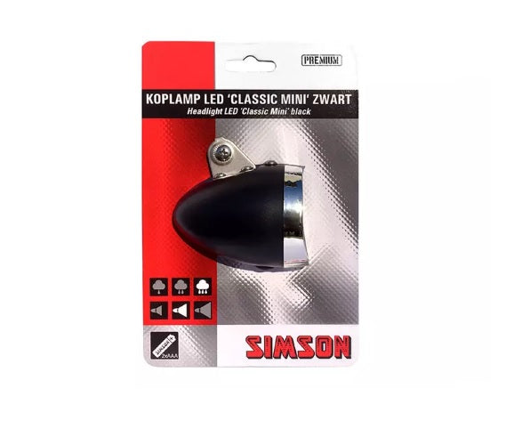 Simson batterij koplamp ''Clas