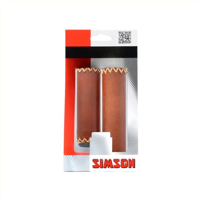 Simson handvatten LEER bruin